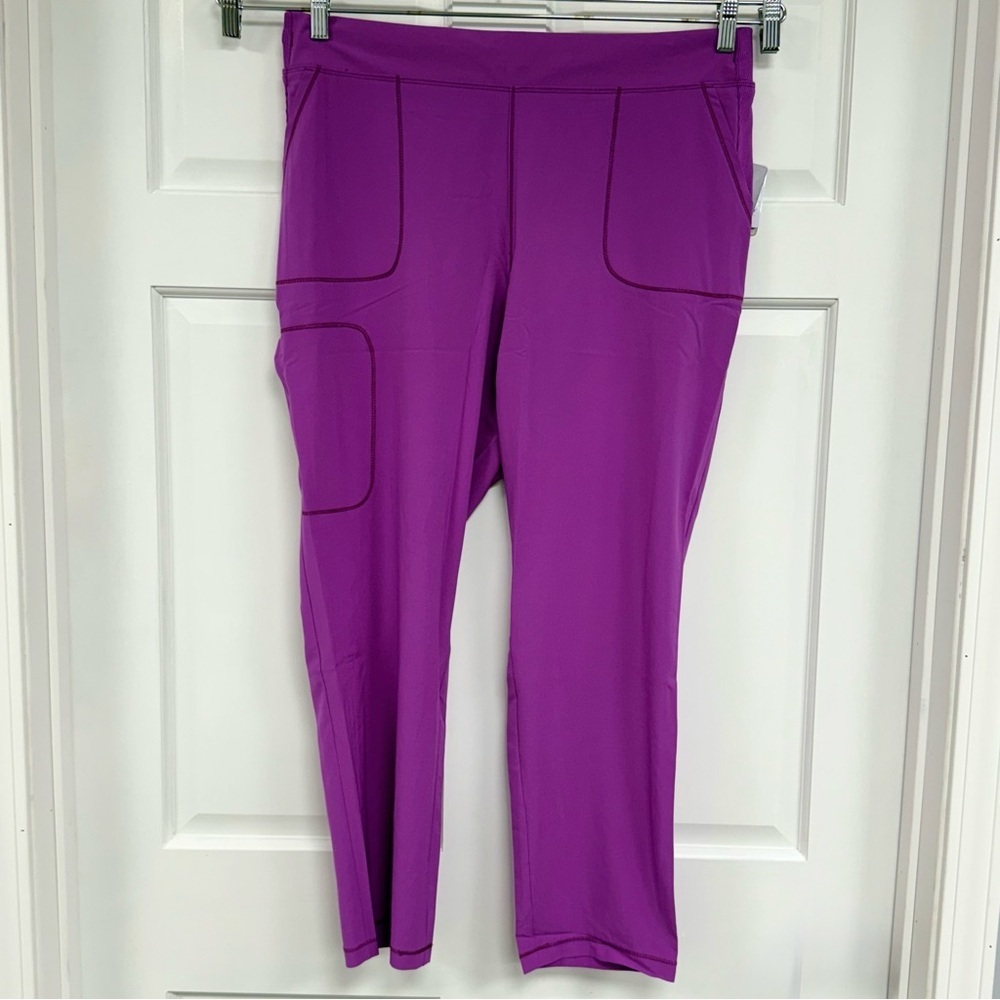 NWT Cherokee Certainty Anti-Microbial Scrub 2X Pants Violet Purple Scrubs Bottom